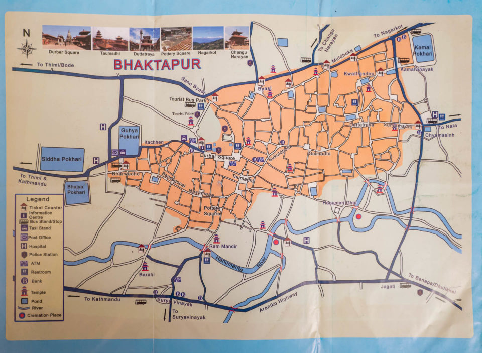 Карта Бхактапура