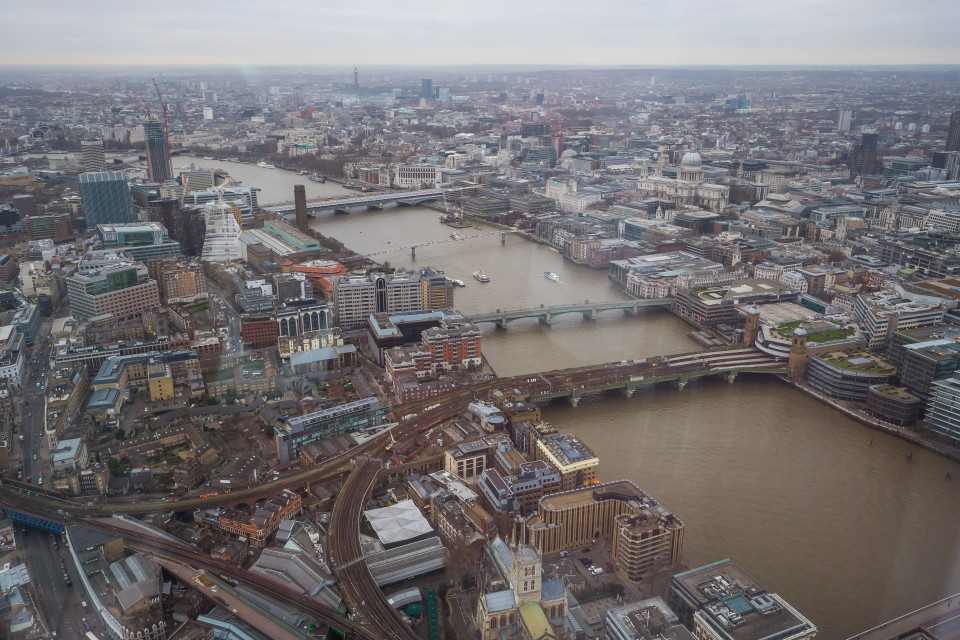 Смотровая площадка небоскреба Shard в Лондоне